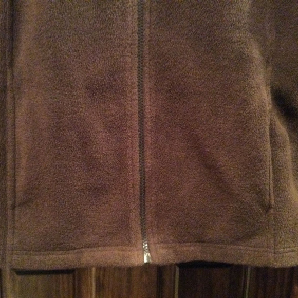 SOLD-Kim Rogers M Brown Full Zip Fleece Jacket - Picture 5 of 8
